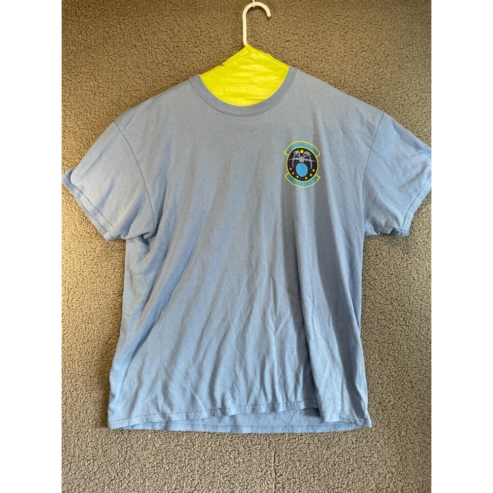 Gildan Mens Size XL Heather Blue Short‎ Sleeve Graphic T-Shirt Softstyle